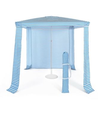 6.6 x 6.6 Feet Foldable and Easy-Setup Beach Canopy With Carry Bag-Blue
