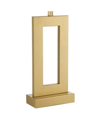 Marshall 30" Tall Open Rectangle Large Modern Luxe End Table Lamps Set of 2 Gold Finish Metal Living Room Bedroom