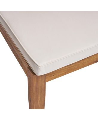 Streamdale Acacia Wood Expandable Dining Set with Cushions