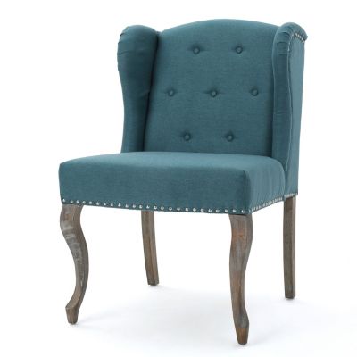 Classic Wingback Chair with Stylish Buttons and Studded Accents