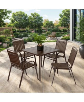 Streamdale Brown 5-Piece Outdoor Dining Set