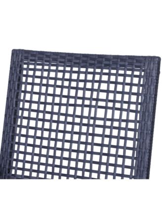 3pcs Patio Bar Set with Soft Cushion, Rattan Wicker Outdoor Furniture Set for Backyards, Lawn, Deck, Poolside