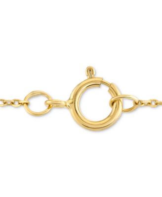 Diamond Circle 18" Pendant Necklace (1/4 ct. t.w.) in 14k Two-Tone Gold