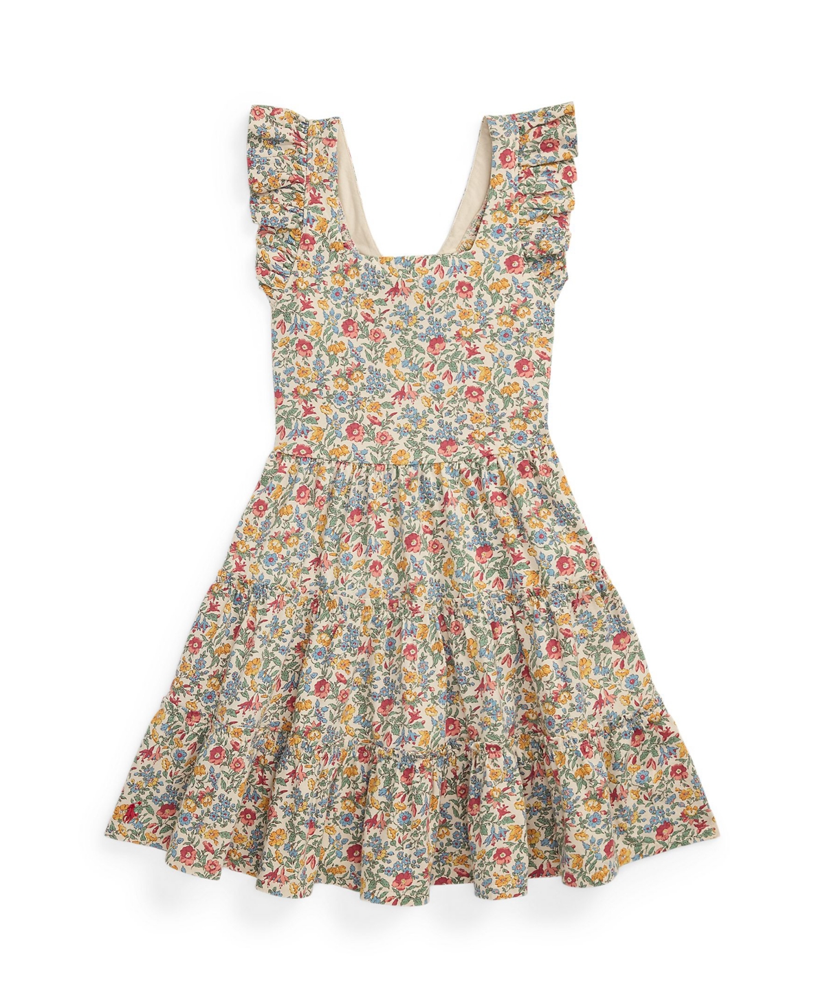 Polo Ralph Lauren Big Girls Floral Ruffled Dress