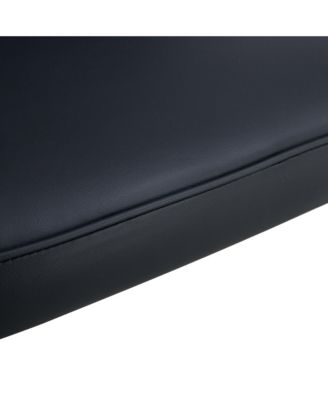 PU Leather Dining Chairs, Black Metal Legs, Set of 8 (Black/PU)