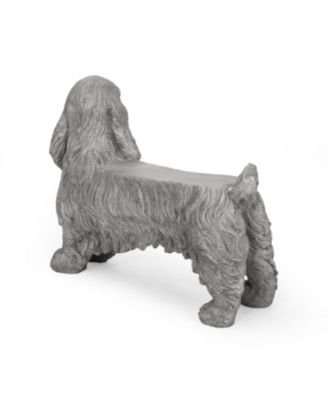 Streamdale Dog Statue Bench - Garden Accent Seating