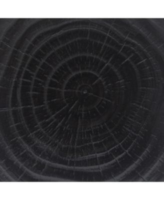 Streamdale Twist Shape Side Table, Wood-like texture, Black Color