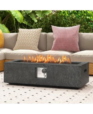 42.5 Inch 50000 BTU Fire Pit Table Set with Stainless Steel Burner