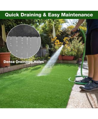 50x1 Ft Artificial Grass Turf 1.38" Fake Grass Rug Synthetic Lawn Indoor Outdoor Garden Home Decor