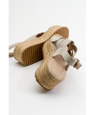 Lontano Suede Leather Platform Sandal (Women)