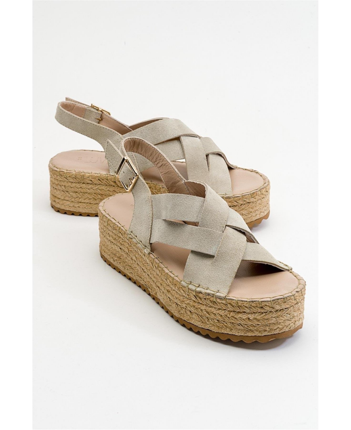 Lontano Suede Leather Platform Sandal (Women) - Fuchsia suede leather