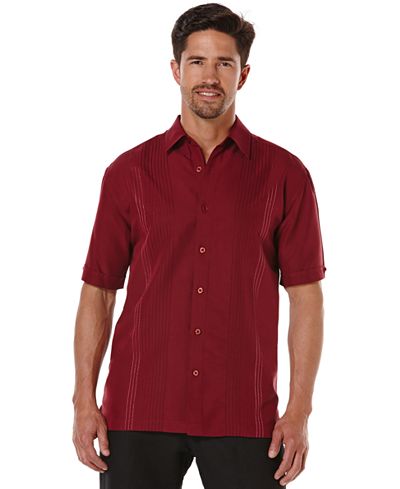 Cubavera Big and Tall Ombré Embroidered Short-Sleeve Shirt