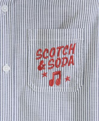 Big Boys Graphic Oxford Shirt