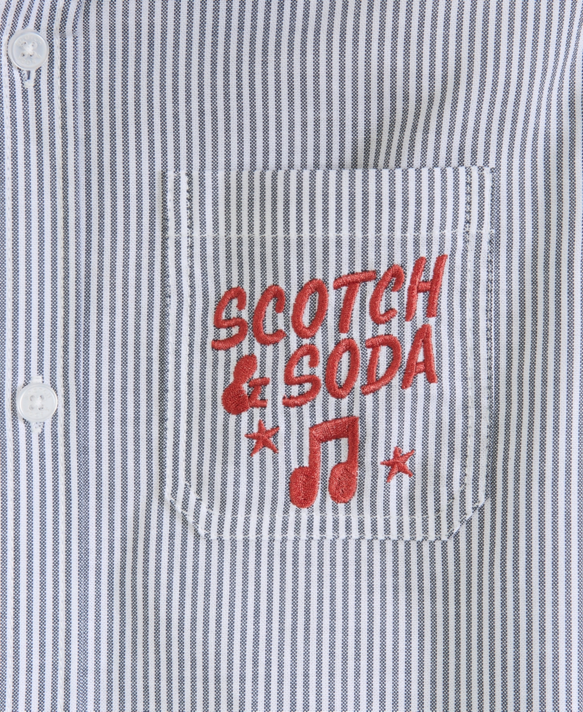 Scotch & Soda Big Boys Graphic Oxford Shirt