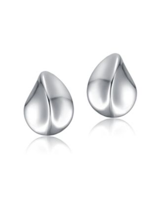 Raindrop Stud Earrings in White Gold Plated or 14K Gold Plated