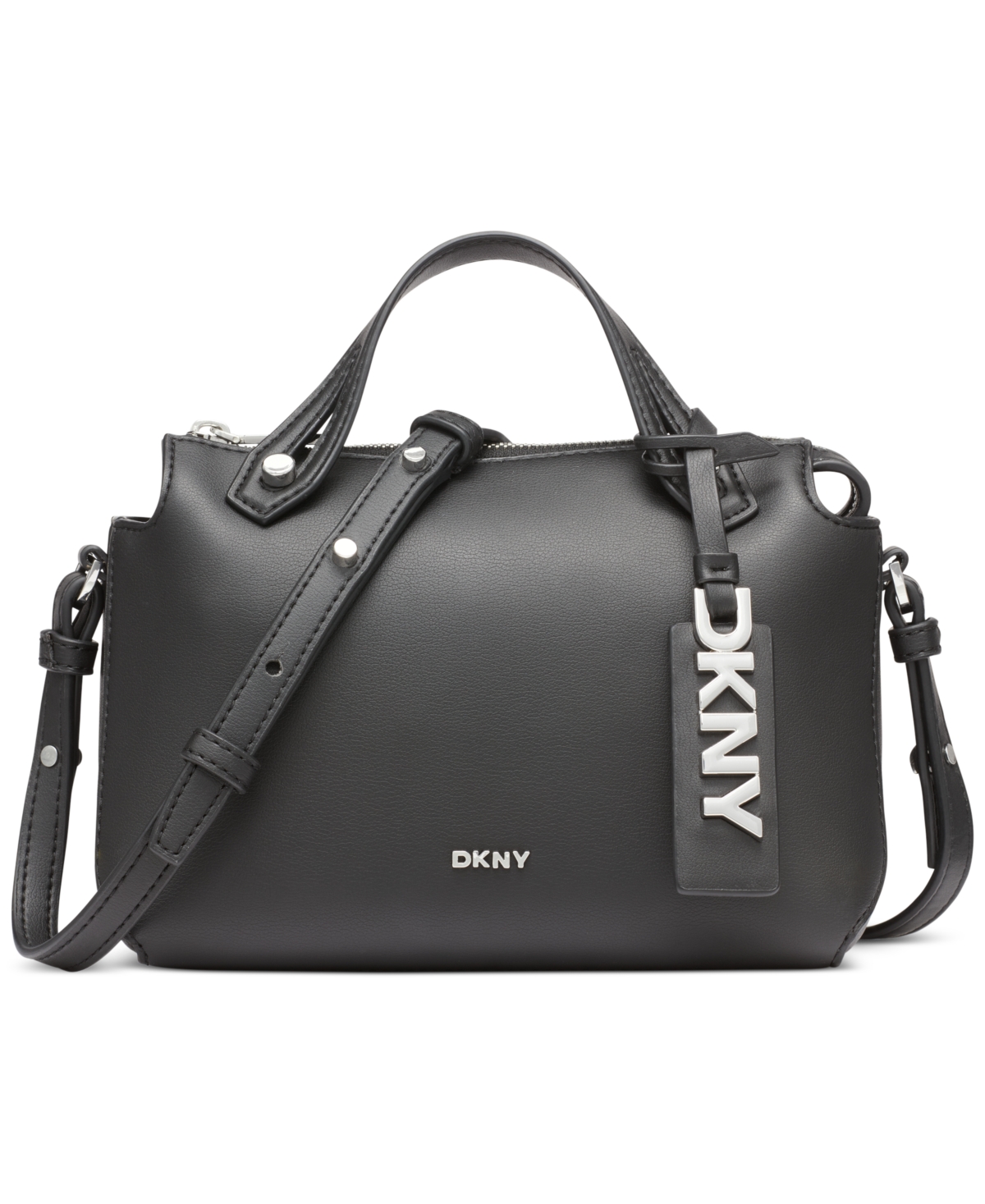 Shop Dkny Louisa Mini Logo Charm Satchel