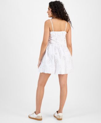 Women's Eyelet Tube Mini Dress, Exclusively at Macy's