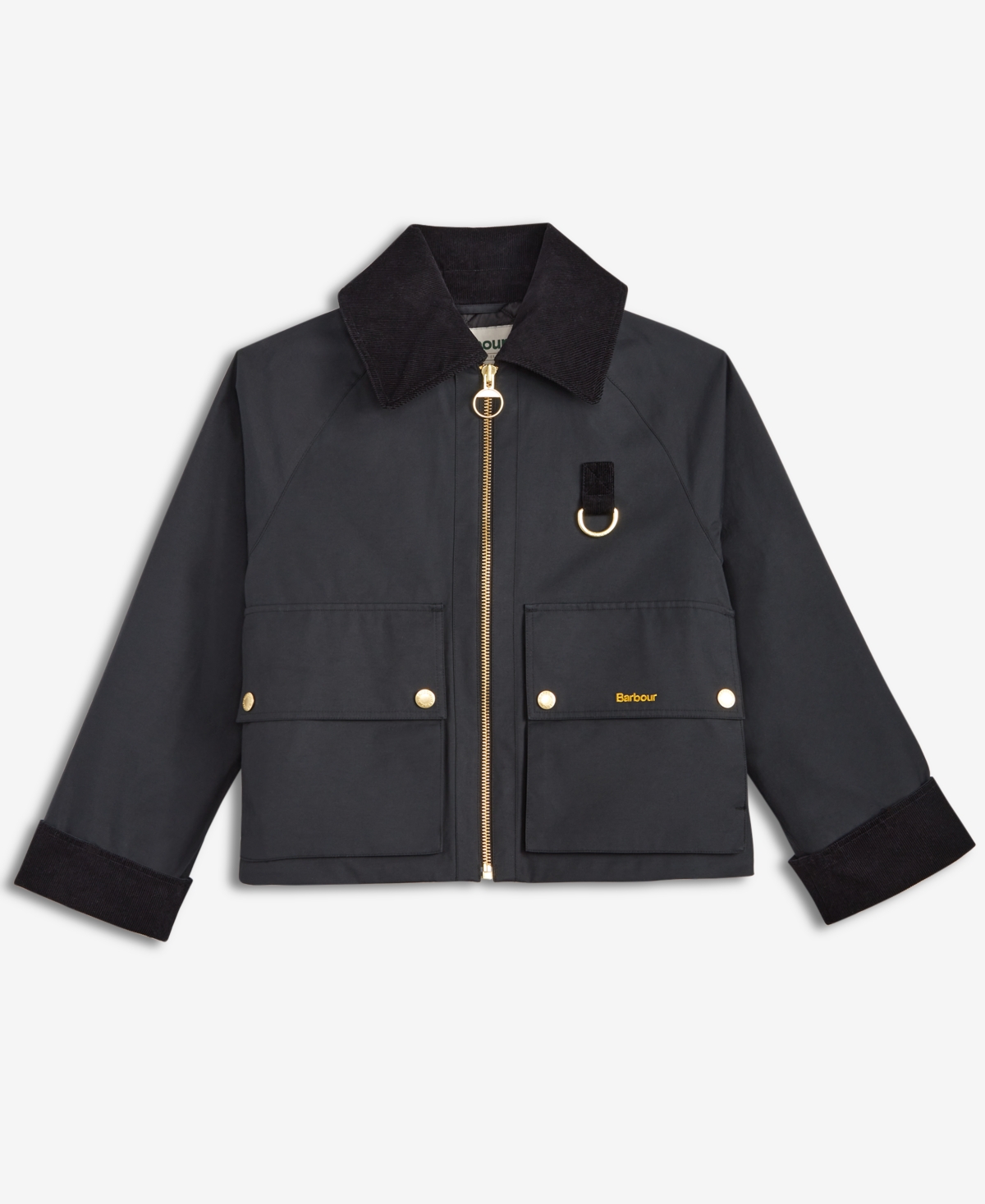 Barbour Women's Nora Oversized-collar Utility Jacket In Black
