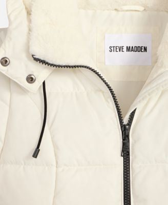 Women's Faux-Fur-Trim Hooded Puffer Coat