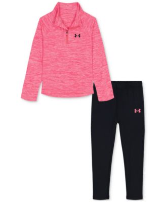 Under Armour - Toddler & Little Girls 2-Pc. Twist Tech 1/4-Zip Sweatshirt & Leggings Set
