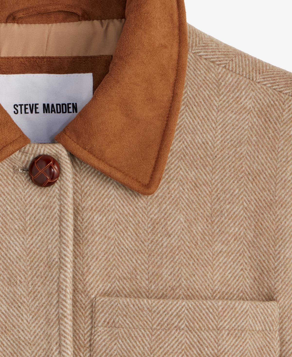Steve Madden Women's Belted Single-breasted Jacket In Brown