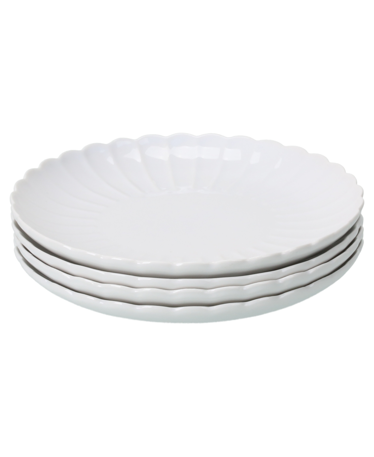 Petal 4-Pc. Salad Plates Set, Service for 4 - White