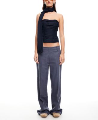 Women's Island Ruched Scarf-Trim Tube Top