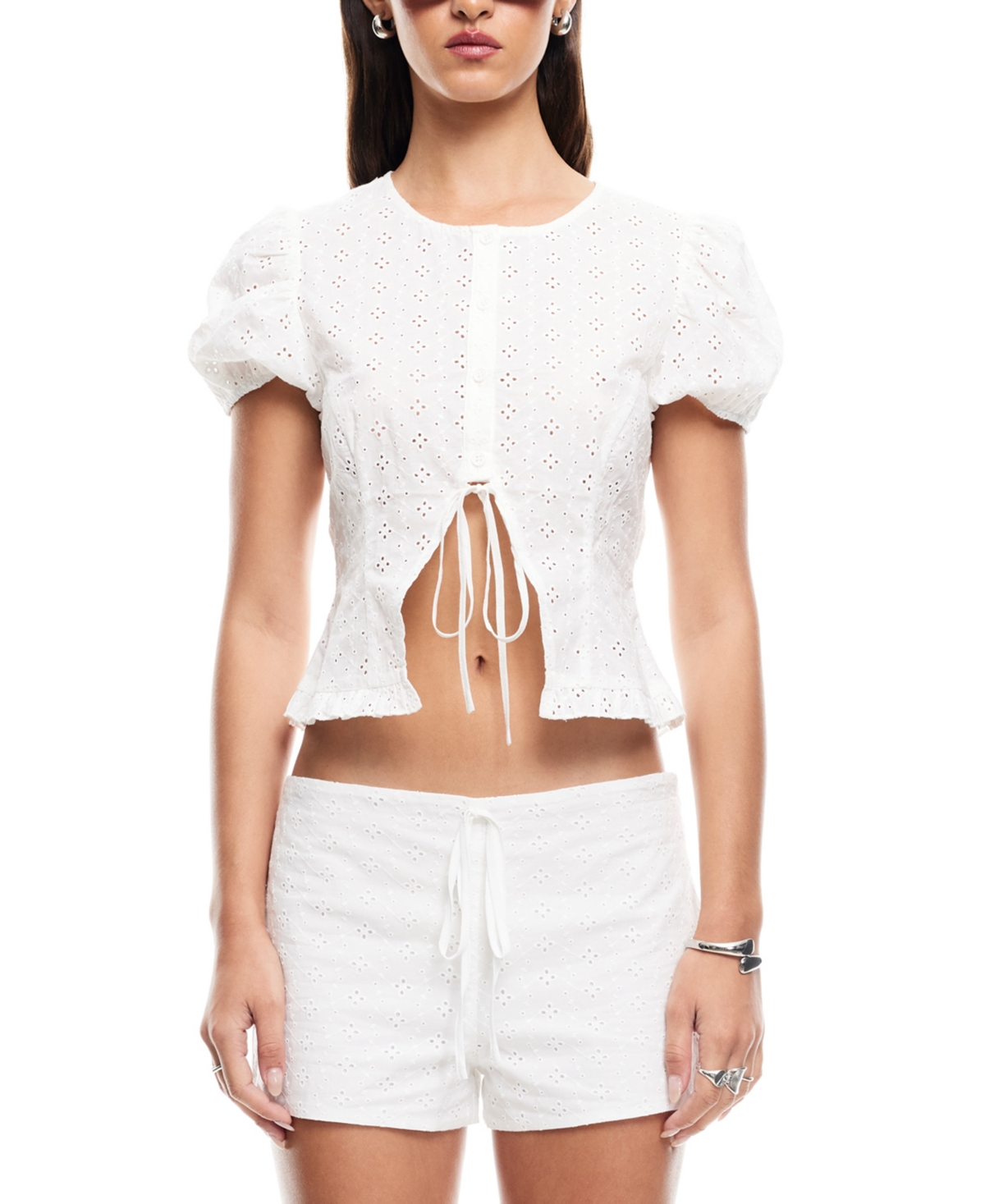 Women's Cotton Bardot Top - Porcelain