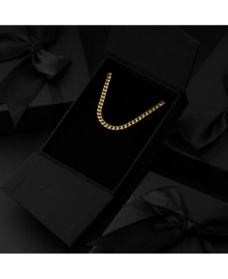 Men's Cuban Chain - 5mm Gold Curb Link Necklace 22