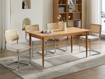 Rattan and Velvet Upholstered Office Chair with Steel Frame