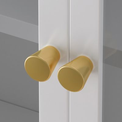 47" 4-Door Glass Wall Cabinet, White