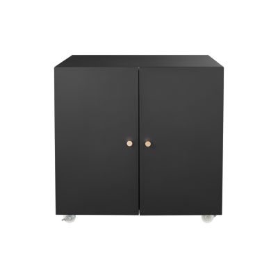 Streamdale 4-Wheel Metal Cabinet with Adjustable Shelves and Universal Wheels