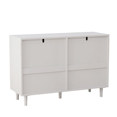 43.31"6-Drawers Rattan Storage Cabinet Rattan Drawer,for Bedroom,Living Room,White