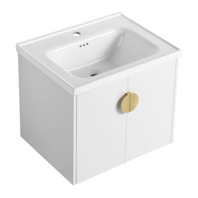 24 Inch Soft Close Doors Bathroom Vanity With Sink, For Small Bathroom