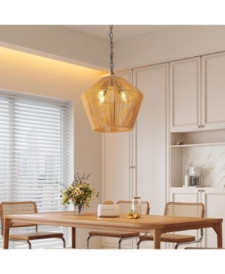 Boho Hemp Rope Pendant Light