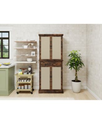 Streamdale 4 Door Cabinet with 1 Drawer, with 4 Adjustable Inner Shelves, Storage Cabinet