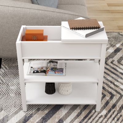 Flip-Over Drawers Storage Table