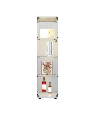 Streamdale LED Display Cabinet, 4 Shelves, White