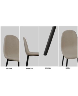 Streamdale 59" Black Dining Table & 4 Suede Chairs