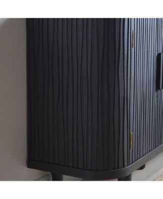 Modern Accent Cabinet with Adjustable Shelves and 4 Doors