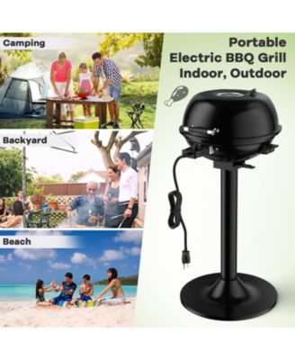 1600W Portable Electric BBQ Grill with Removable Non-Stick Rack