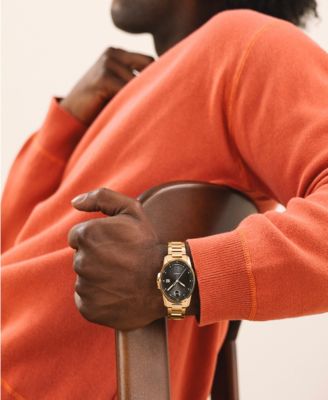 Men's Bold Verso Swiss Automatic Ionic Plated Light Gold Steel Watch, 41mm