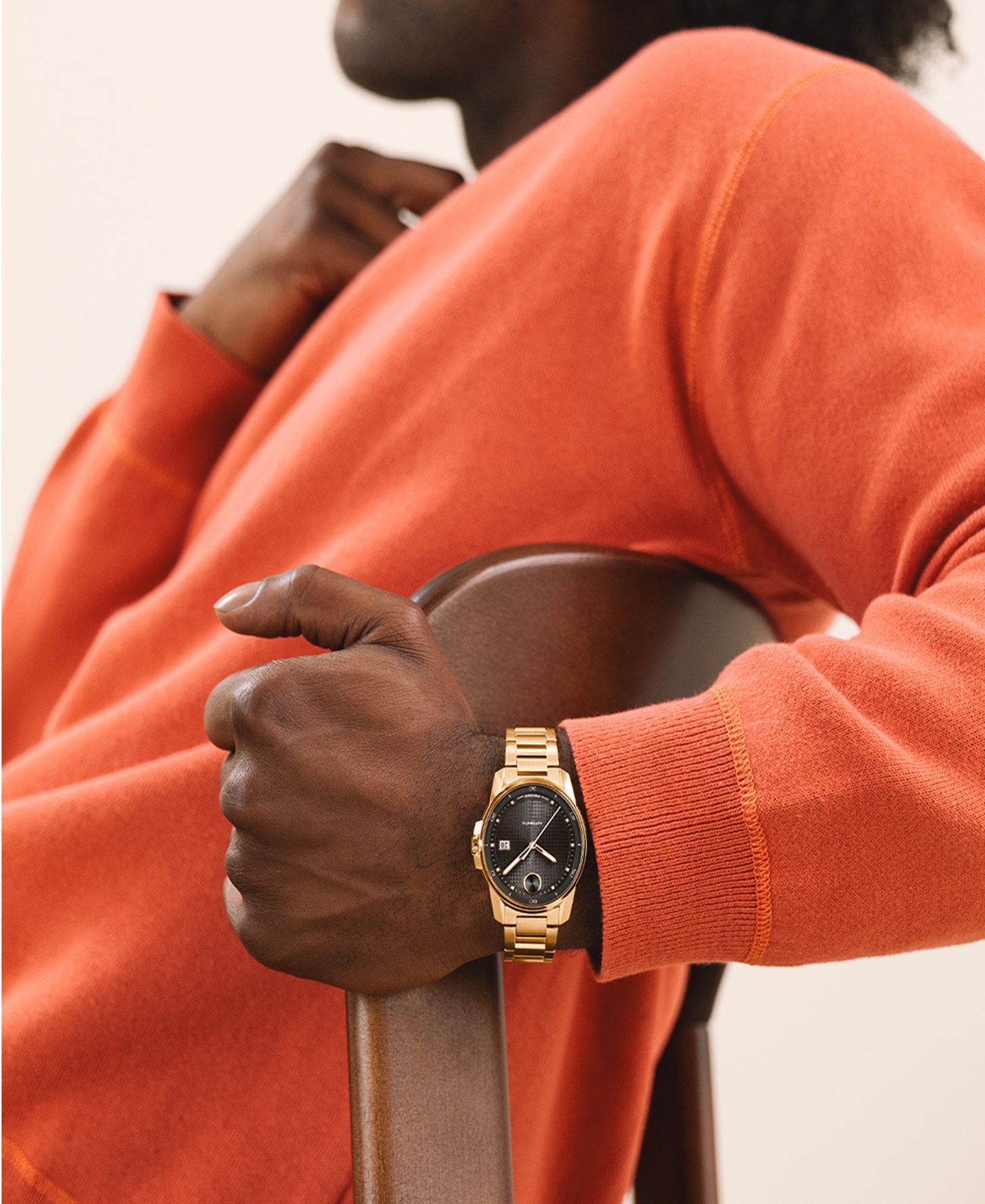 Часы Movado Bold Verso, швейцарский автоподзавод, сталь Light Gold, 41 мм — фото 5