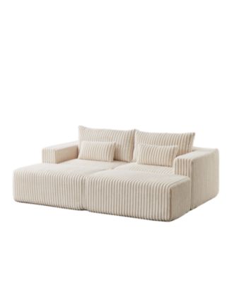 Streamdale Oversized Cloud Plush Lounger with Removable Footstools