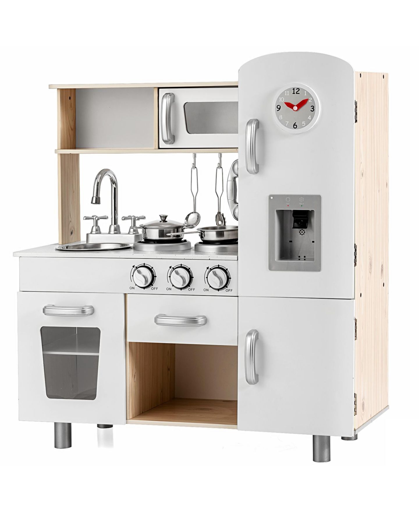 Детская игрушка Mecale Wooden Water Dispenser Play Kitchen, Ages 3+, цвет: Серый — фото 1