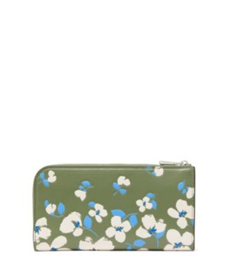 Devin Painterly Bouquet Zip Around Continental Wallet