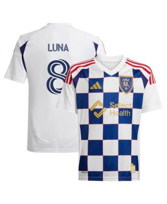 adidas - Big Boys and Girls Diego Luna White Real Salt Lake 2025 Grid City Replica Player Jersey