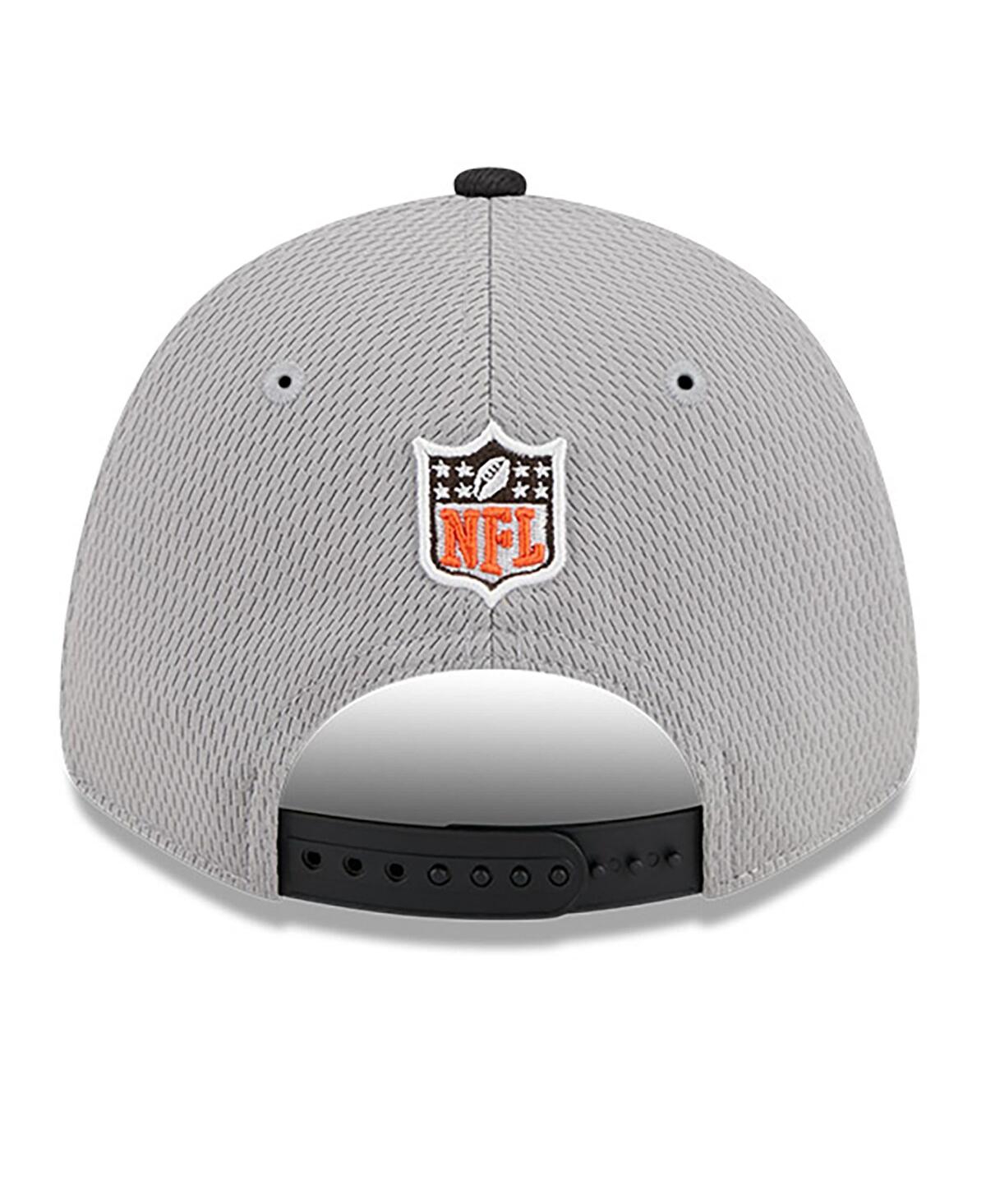 NEW ERA MEN'S GRAY/BLACK CLEVELAND BROWNS 2023 SIDELINE 9FORTY ADJUSTABLE HAT 