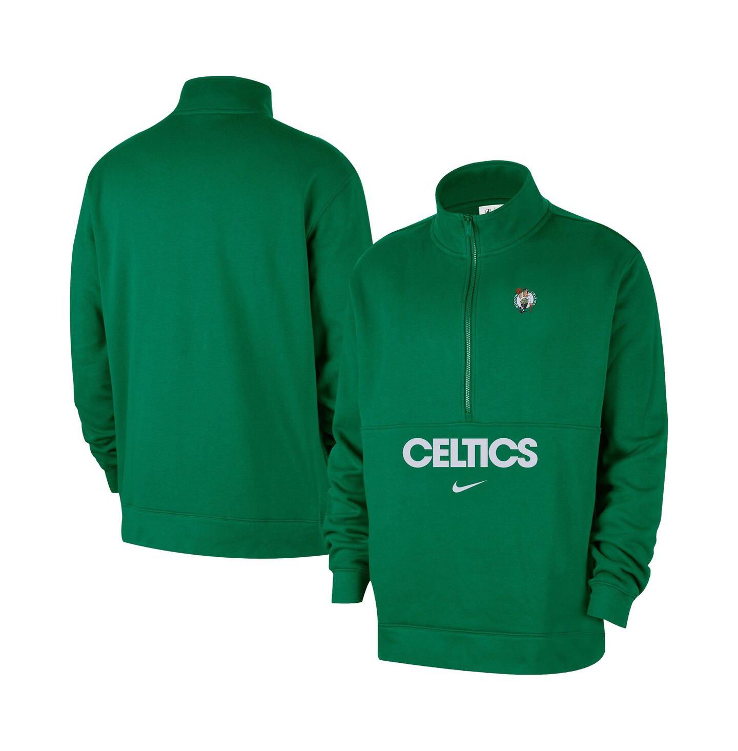 Мужское худи Nike Kelly Green Boston Celtics Courtside Club Half-Zip Pullover — фото 1