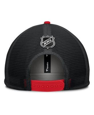 Men's Black/Red New Jersey Devils Authentic Pro Hometown Rink Foam Trucker Snapback Hat